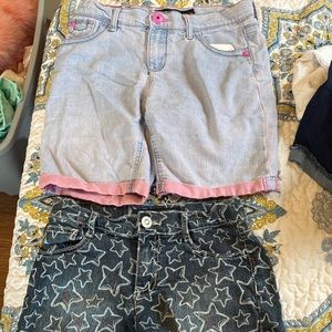 2 pair of Jordache shorts size girls 10 hood used condition